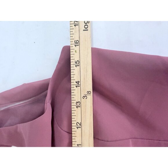 Azazie Aubree Formal Chiffon Maxi Dress Womens Size 6 Mauve Pink Bridesmaid - Picture 7 of 10